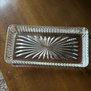 Elegant Clear Glass Rectangular Tray